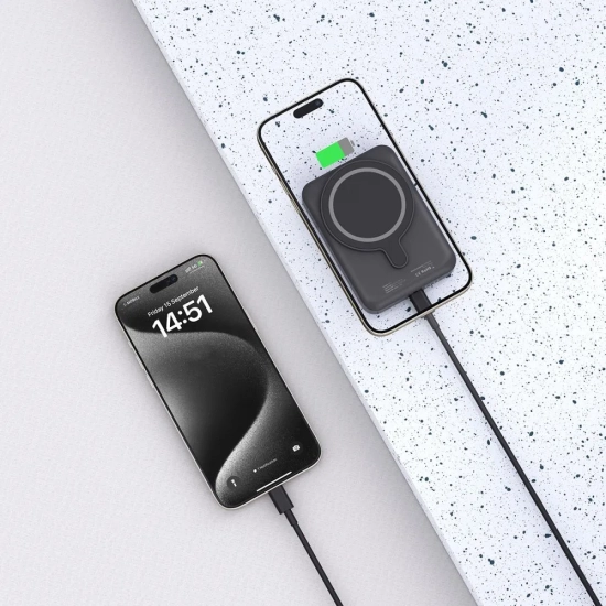 Tech-Protect Powerbank 10000mAh MagSafe USB-C 15W z kablem USB-C - czarny