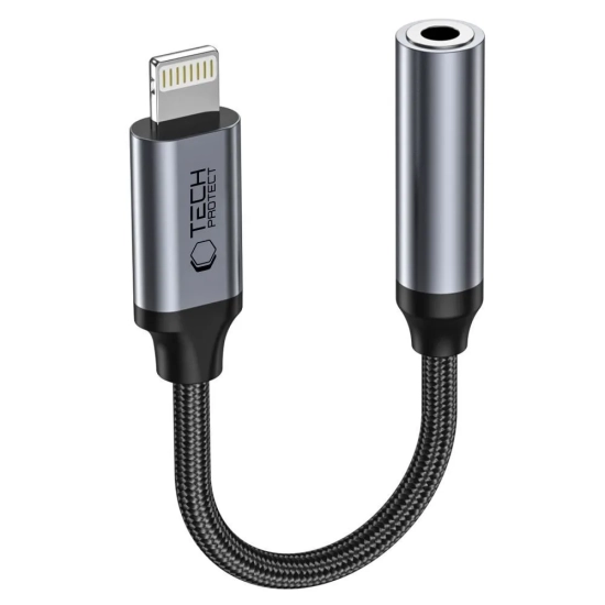 Tech-Protect Adapter przejściówka iPhone Lightning - mini jack 3.5mm