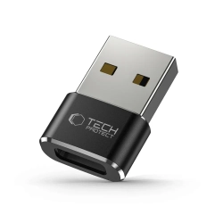 Tech-Protect Adapter przejsciówka USB-A (męski) - USB-C (żeński) - czarny
