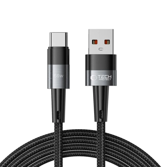 Tech-Protect Kabel przewód USB-C - USB-C 66W 6A 2m - szary