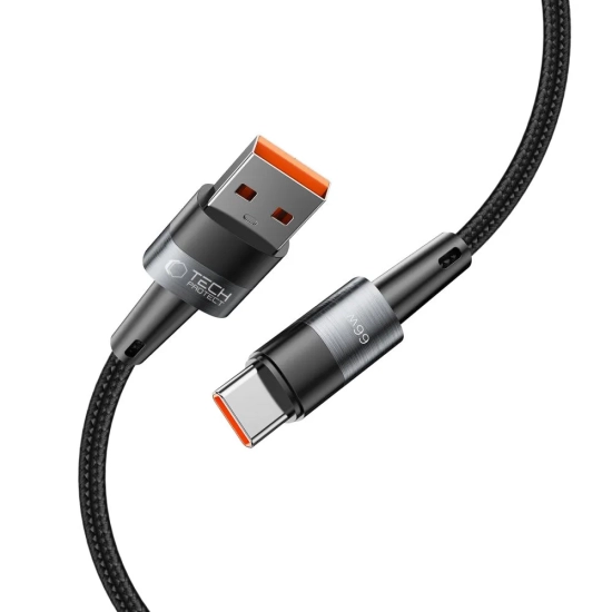 Tech-Protect Kabel przewód USB-C - USB-C 66W 6A 2m - szary