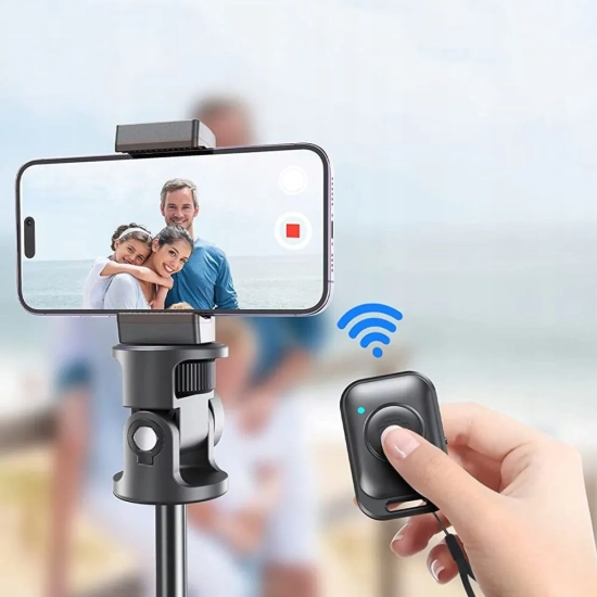 Tech-Protect Selfie stick kijek do zdjęć Bluetooth z pilotem tripodem