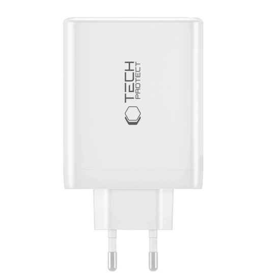 Tech-Protect Ładowarka sieciowa GaN 3x USB-C PD USB-A QC 100W- czarna