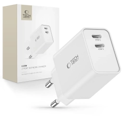 Tech-Protect Ładowarka sieciowa 2x USB-C PD 35W - biała