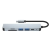 Tech-Protect 6w1 HUB rozdzielacz USB-C na USB-A USB-C HDMI micro SD / TF /