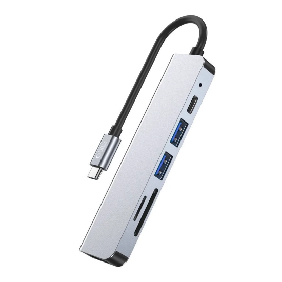 Tech-Protect 6w1 HUB rozdzielacz USB-C na USB-A USB-C HDMI micro SD / TF /