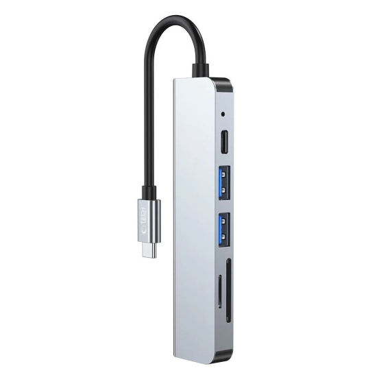 Tech-Protect 6w1 HUB rozdzielacz USB-C na USB-A USB-C HDMI micro SD / TF /