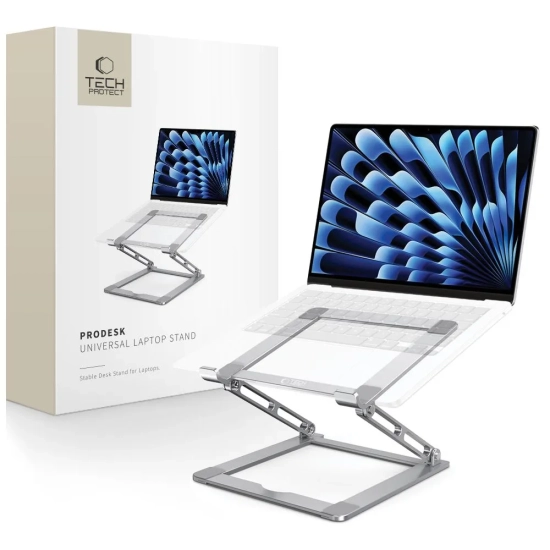 Tech-Protect Podstawka uniwersalna rozkładana na laptop do 17'' - szara