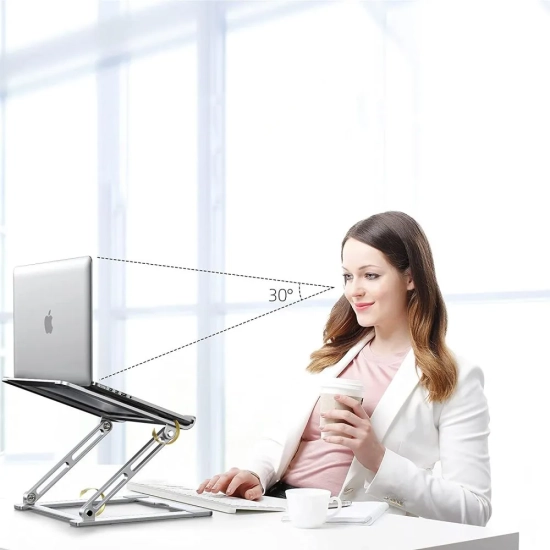 Tech-Protect Podstawka uniwersalna rozkładana na laptop do 17'' - szara