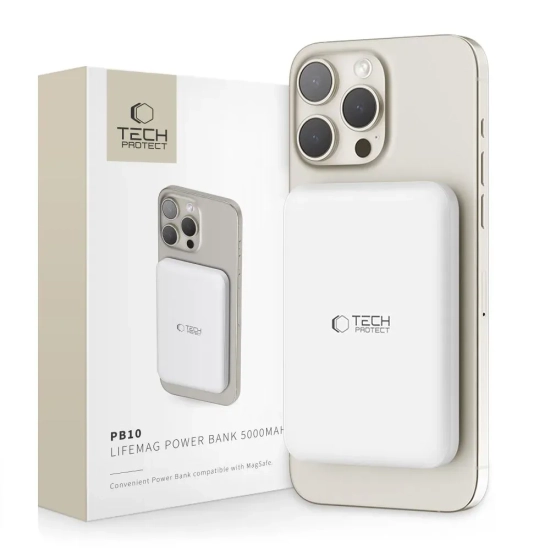 Powerbank Tech-Protect PB10 LifeMag 5000mAh 15W biały