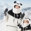 Qunature Rękawiczki narciarskie dziecięce bez palców Panda Heat rozmiar S