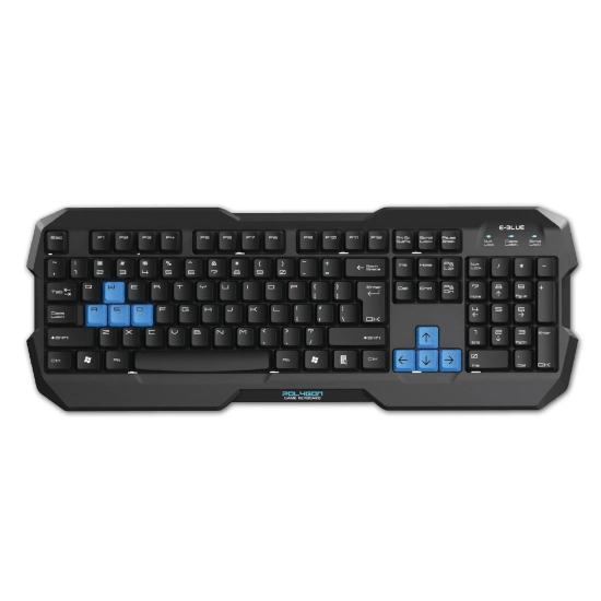Klawiatura E-BLUE Polygon przewodowa (USB) US, czarna EKM075BK