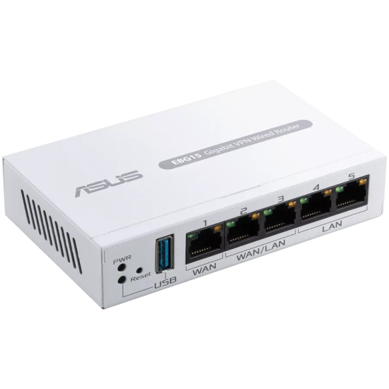 ASUS ExpertWiFi EBG15 Gigabit VPN 5 port wired router, Up to 3 WAN